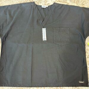 Landau Men's Classic Black V-Neck Shirt